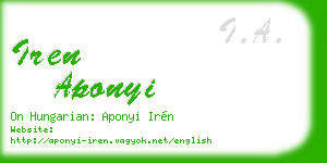 iren aponyi business card